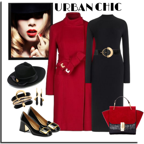 Diane Von Furstenberg Red Belted Coat Look Fashion Look Urstyle