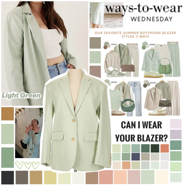 Oversized Mint Green Blazer - URSTYLE