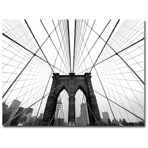 Trademark Global Nina Papiorek 'Nyc Brooklyn Bridge' 24" x 32" Canvas Wall Art