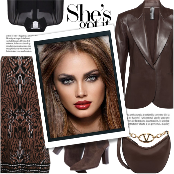 Brown and black fashion look urstyle