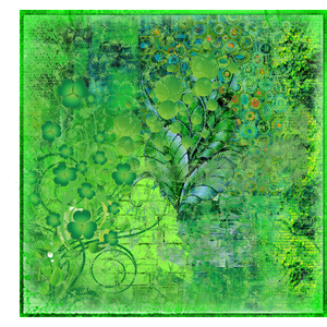 Abstract Contest - Green, with a Shamrock!