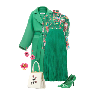 green / floral