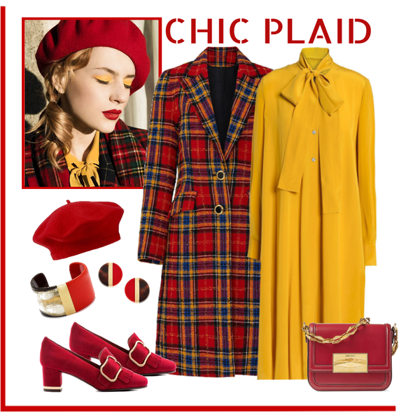 Amanda Uprichard Plaid Coat Look - Fashion look - URSTYLE