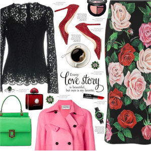 Floral Stretch Silk Skirt - Dolce & Gabbana
