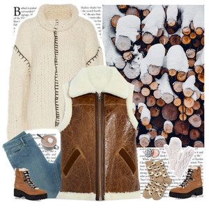 shearling vest