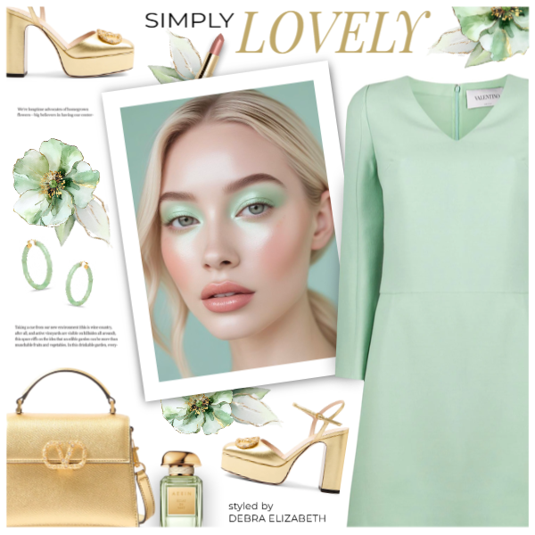 Mint gold fashion look urstyle