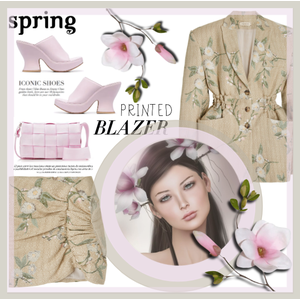 Pink and beige